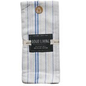 Wholesale - 18x28" Blue and White Set of 2 Striped Textured Weave Kitchen Towels C/P 36, UPC: 195010001397
